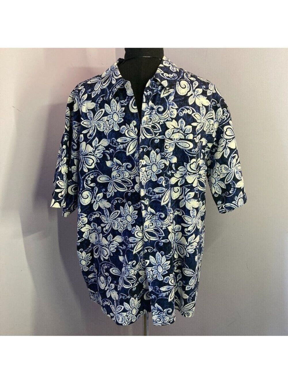 Club Hawaiian Shirt, Size L( Fits like an XL),Cotton